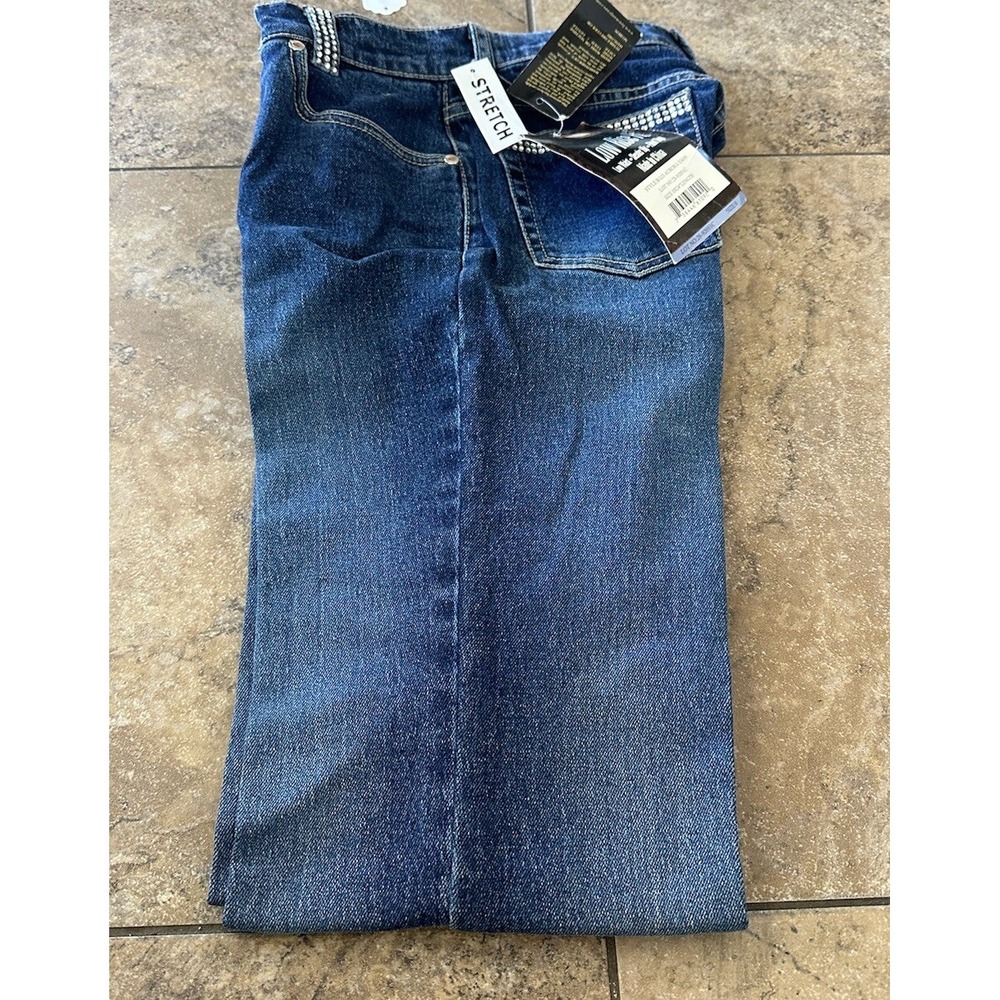 Vintage Lawman Women's Western Low Rise Fit Rhinestone Denim Jeans Size 0